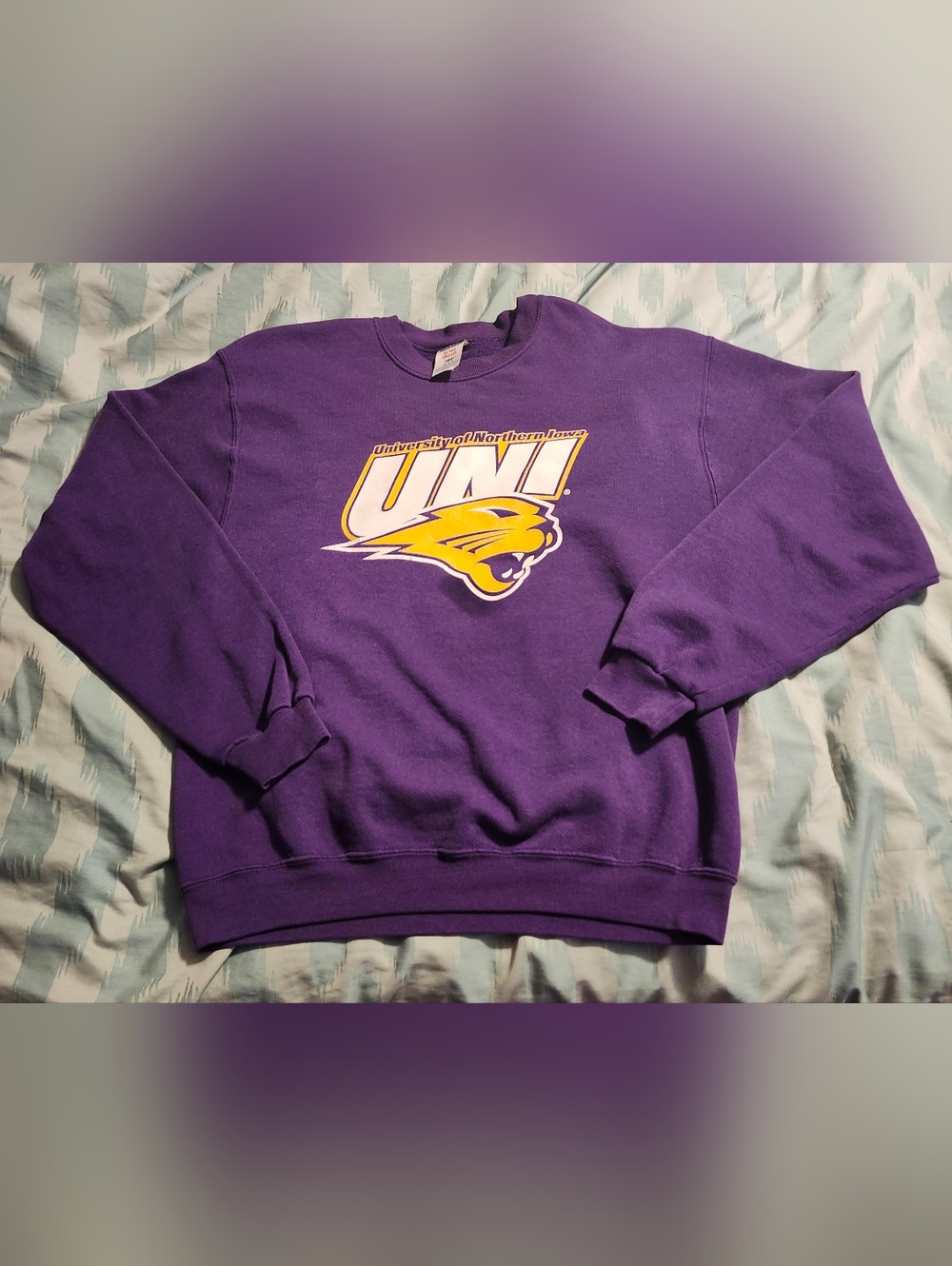 VTG UNI University‎ of Northern Iowa Panthers Crewneck Sweatshirt Men's Size M